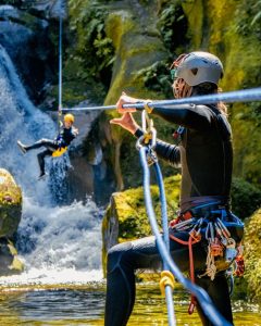 Jump, abseil, slide and zipline while canyoning in Torrent River
